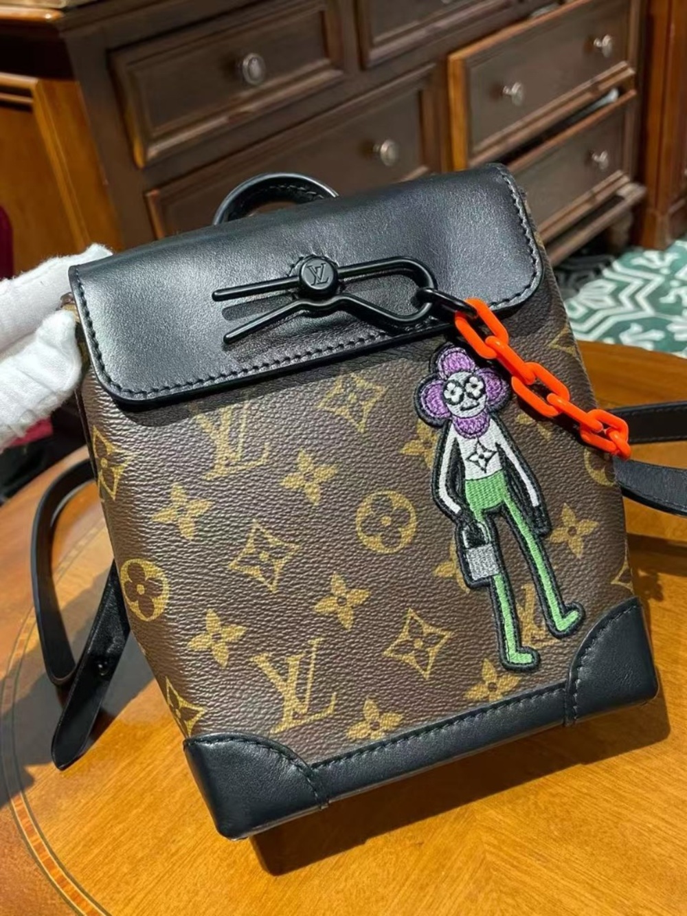 N16 Slightly Used Louis Vuitton Limited Version Steamer Nano Monogram Backpack